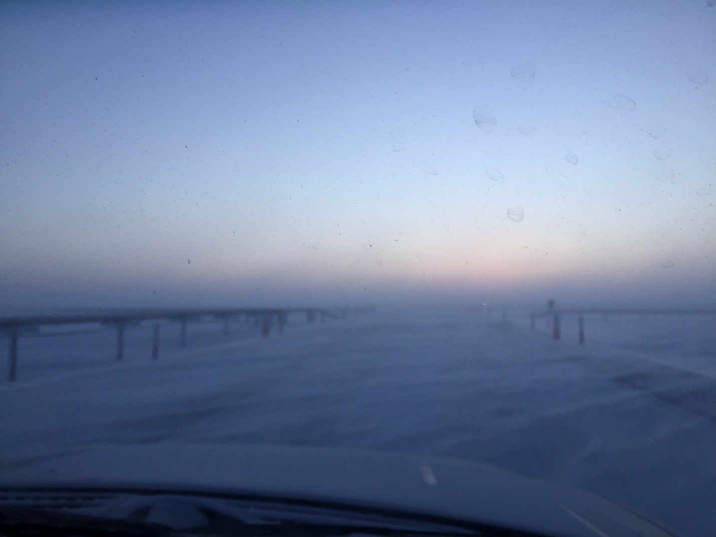 Driving in alaska Driving in alaska with sun rise