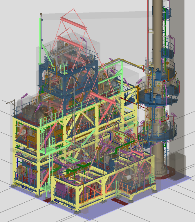 Engineering Model of Fireproofing on Gas Treating Unit