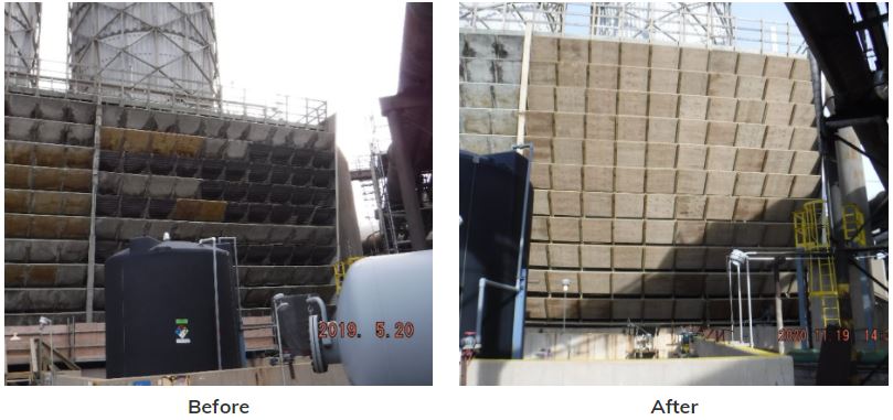 cooling tower maintenance before and after