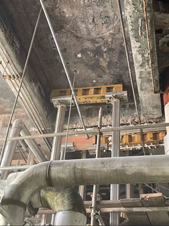 Deteriorated area and shoring system Deteriorated area and shoring system