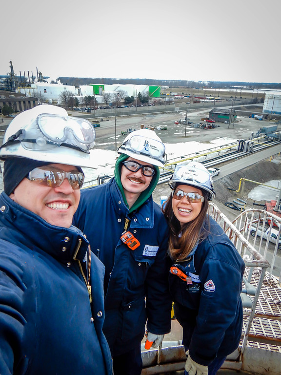 Alesia Truong onsite with 2 other engineers Alesia Truong onsite with 2 other engineers