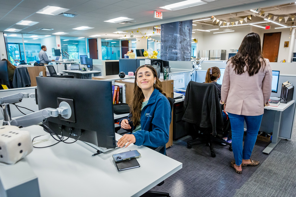 Courteney fabbri in the brindley engineering office