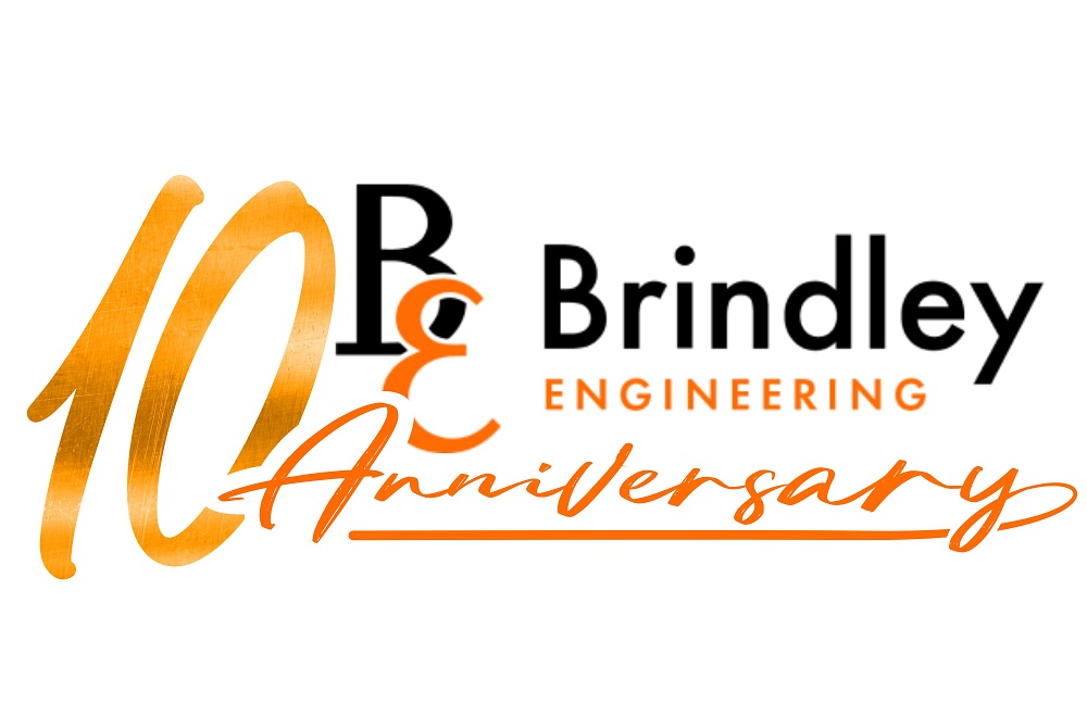 brindley engineering 10 year anniversary logo