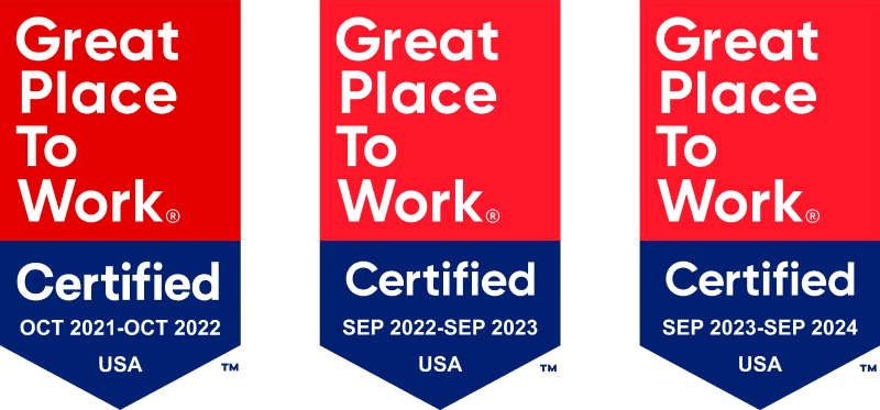 2021 - 2024 Great Place to Work Badges