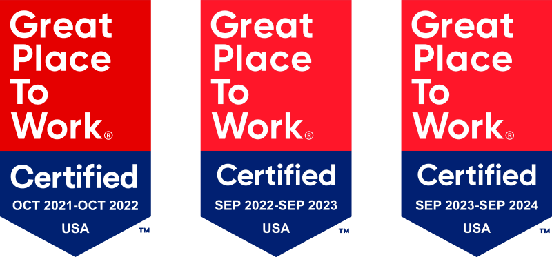 2021-2024 BE_GPTW Certification badges 2021 - 2024 Great Place to Work Badges