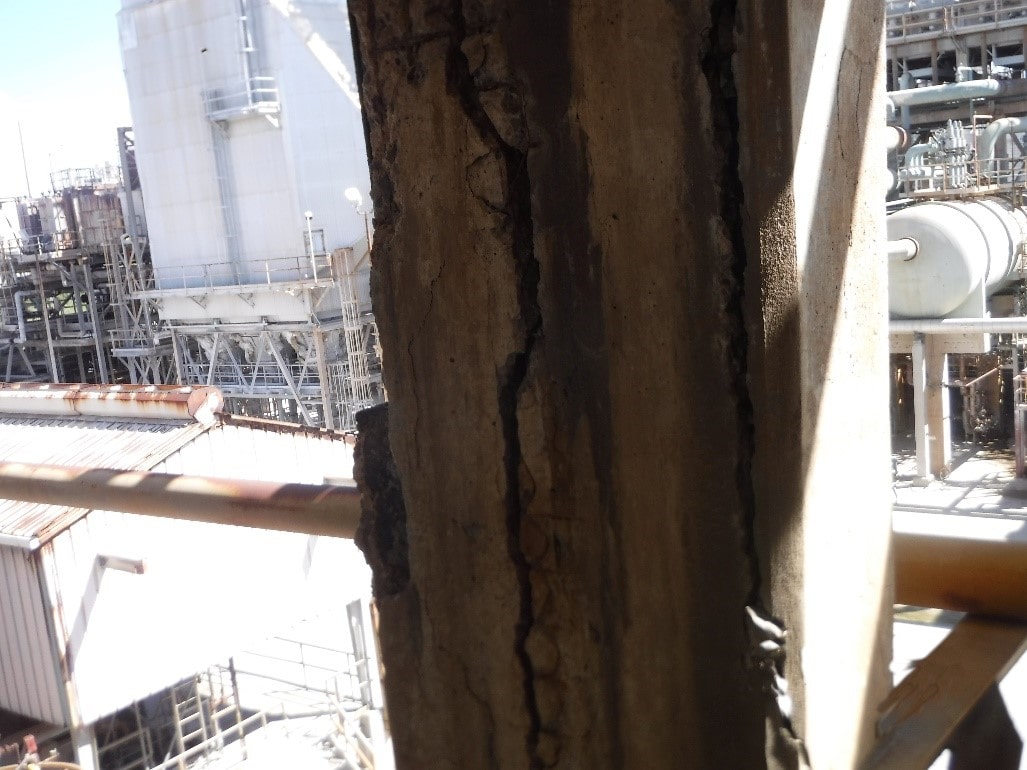 degraded concrete fireproofing 2-min degraded concrete fireproofing